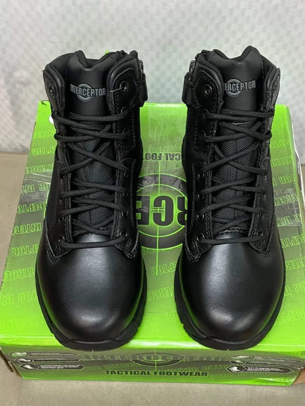 NWT Interceptor Men's Litefast Zippered 7.5 Soft Toe Tactical Boots